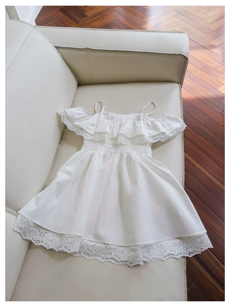 Pretty A line Spaghetti Straps White Summer 16th Birthday Dresses For Teens Hoco Dress Mini 18th Birthday Outfit Cocktail Dresses For Women W888