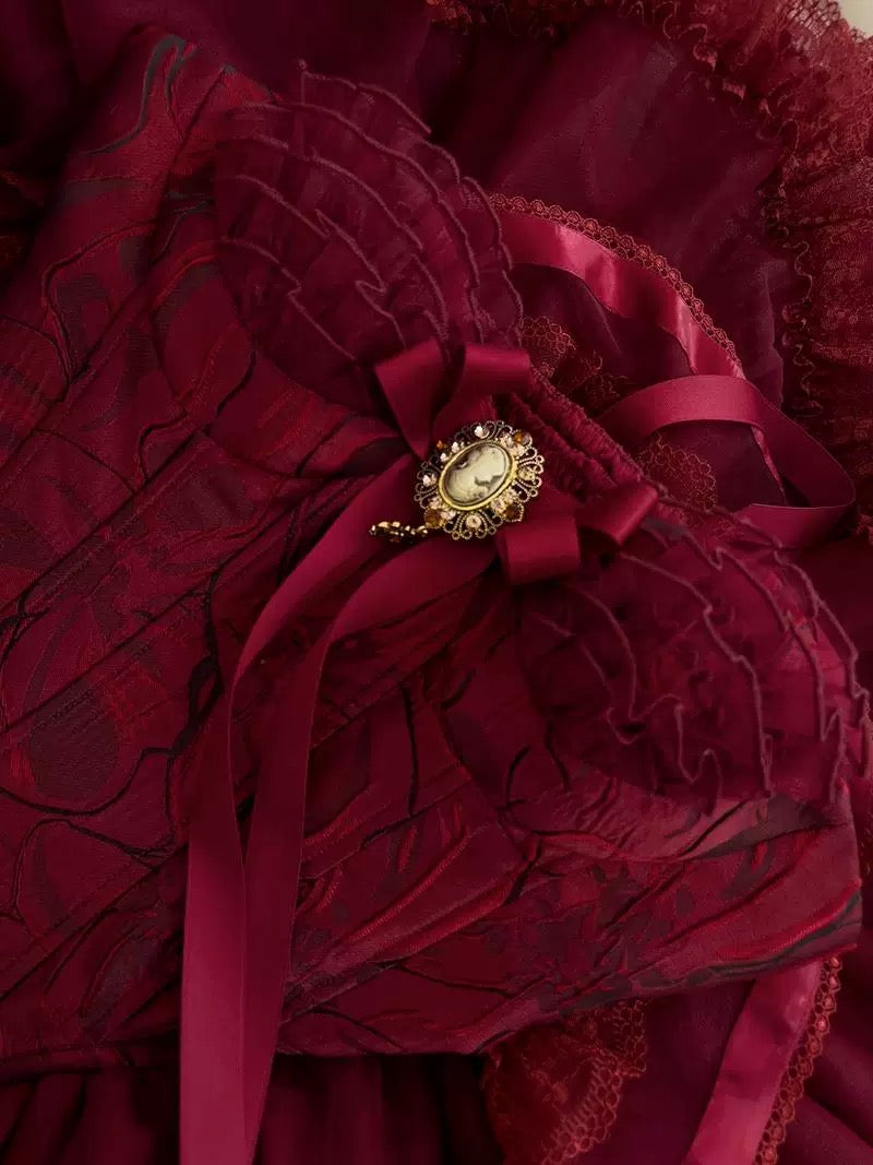 Cute Ball Gown Spaghetti Straps Burgundy Lace 8th Graduation Dresses Homecoming Dress Summer Middle School Formal Baddie Hoco Dresses Cocktail Dress W0921