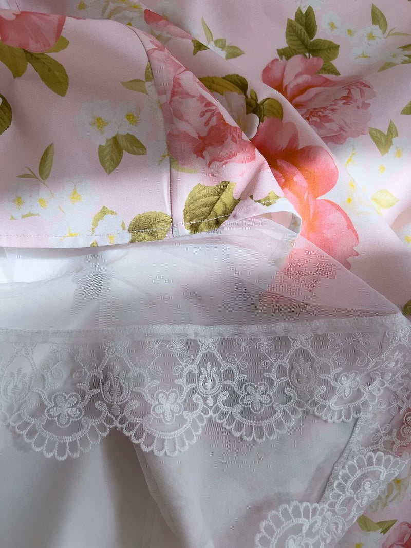 Elegant A line Straps Floral Pink Chiffon Sleeveless Long Evening Party Gowns Evening Formal Dresses Prom Dress W946