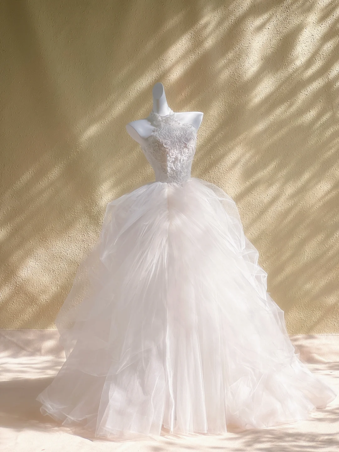 Modest Wedding Dress Ball Gown High Neck Lace Long White Wedding Dresses Brides Dress Bridal Gowns DP1953