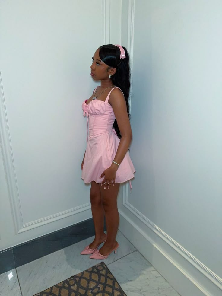 Simple Pink Sweetheart Neck A Line Short Birthday Dress Homecoming Dress S680