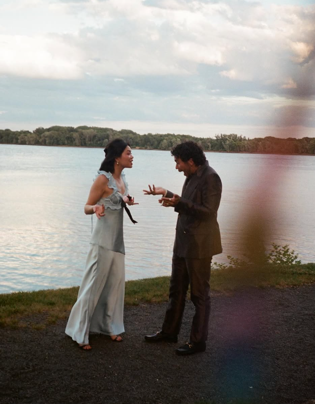 Cute A Line Spaghetti Straps Flower Bow Blue Satin Long Prom Dress Graduation Prom SH2652