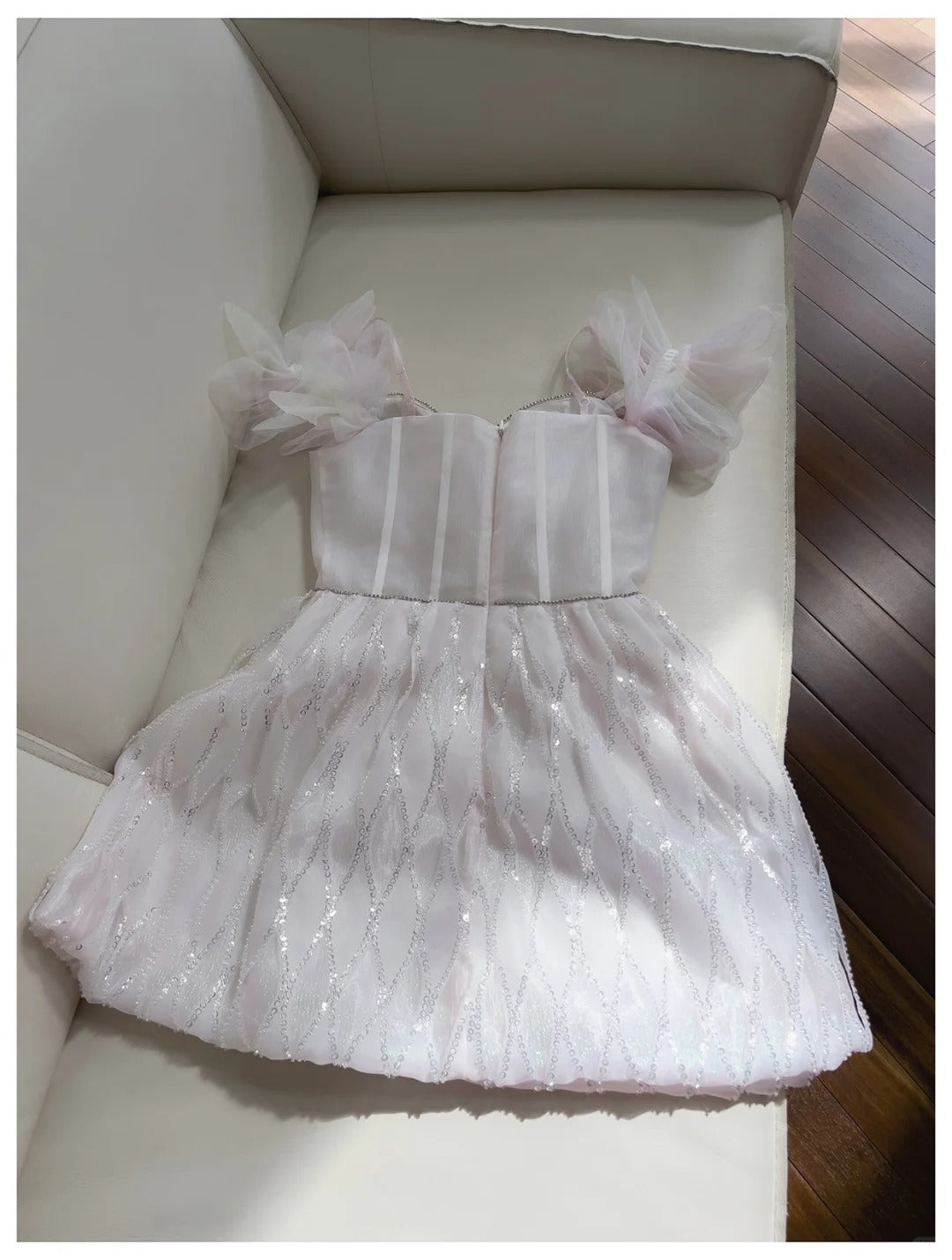 Pink Sweet Sequin Short Tulle Homecoming Dress Birthday Party Dress gh5042