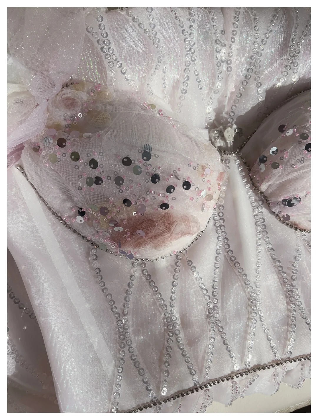 Pink Sweet Sequin Short Tulle Homecoming Dress Birthday Party Dress gh5042