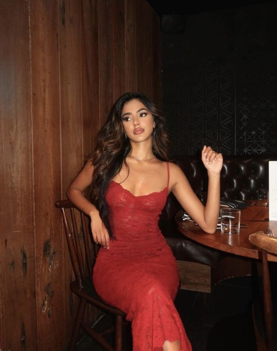 Red Fashion Prom Dress Lace Evening Gown SH1248