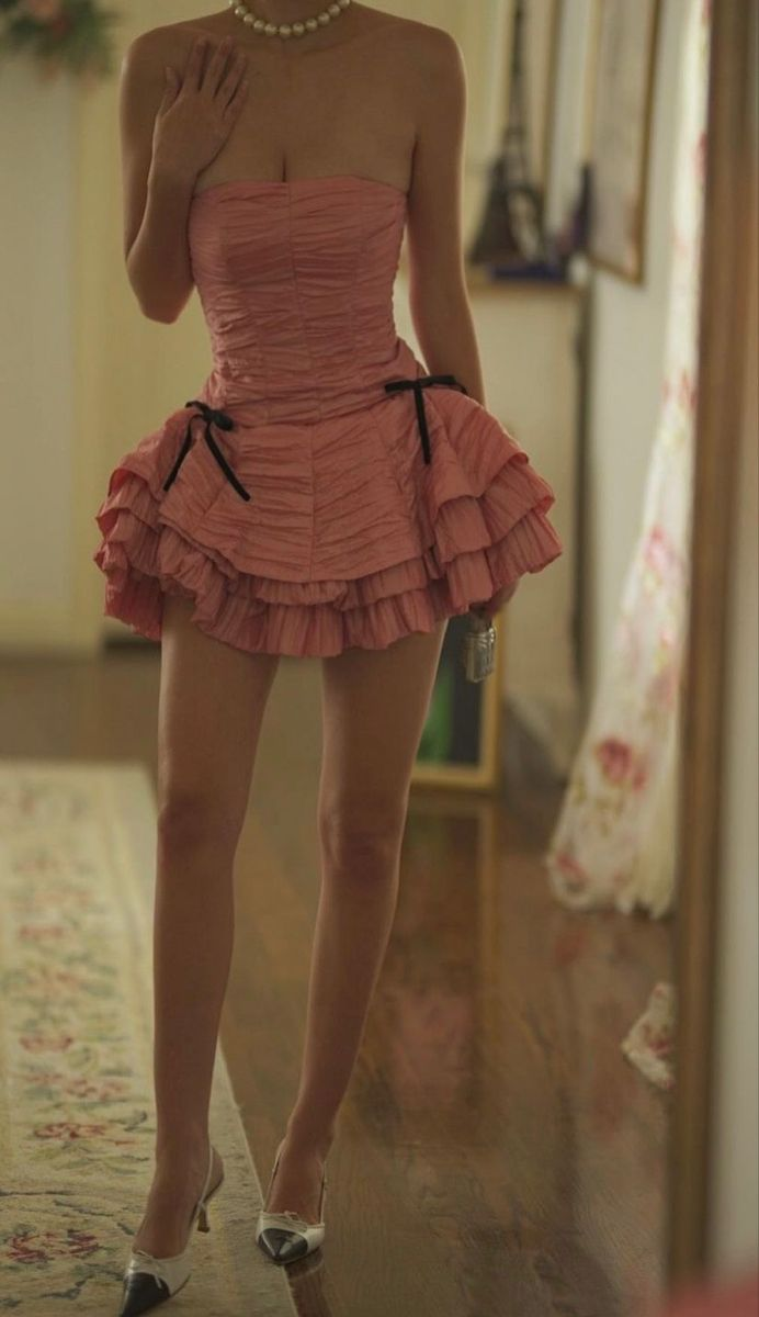 Elegant Strapless Pink A Line Homecoming Dress Short Birthday Dress S316