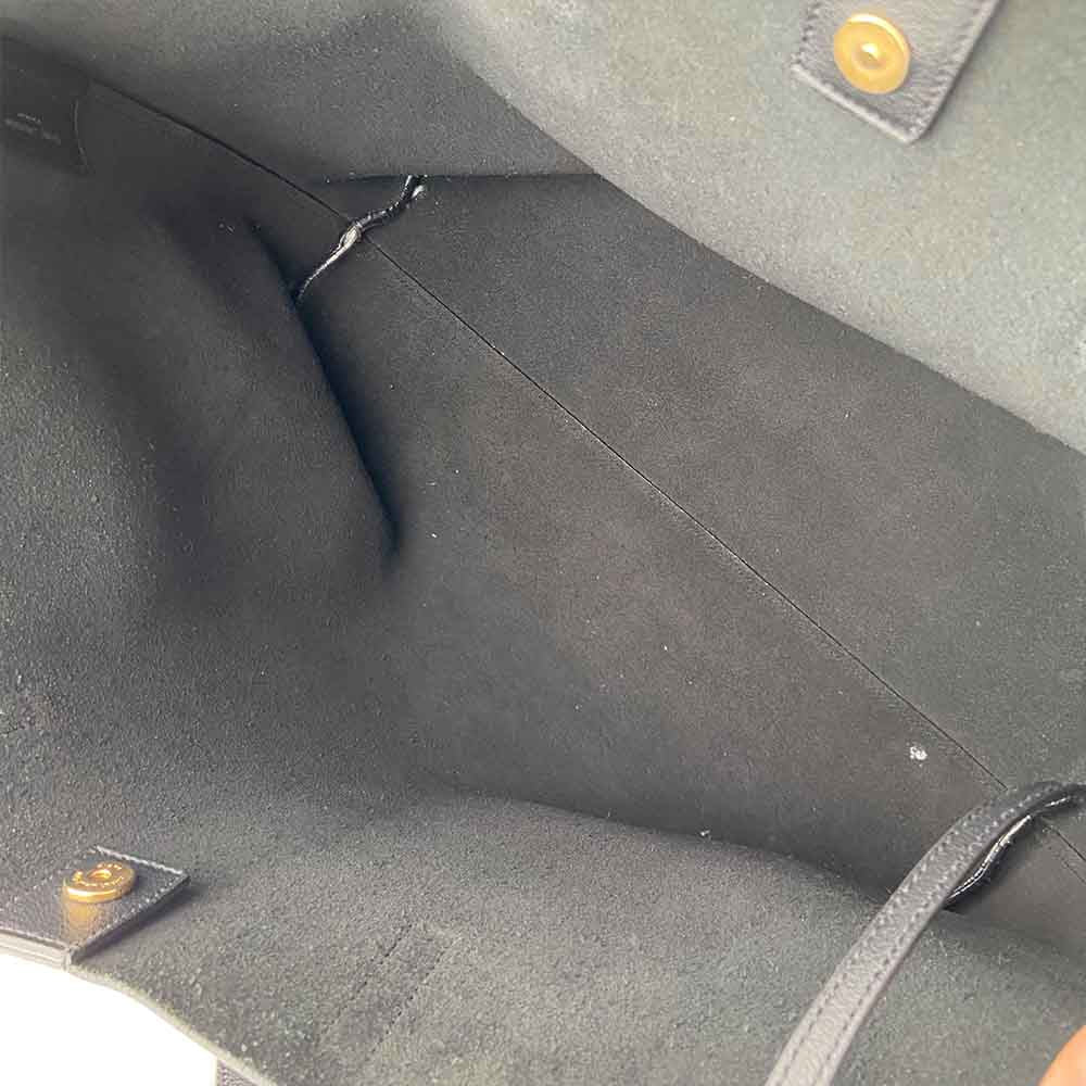 Saint Laurent Black Leather Shopper Tote