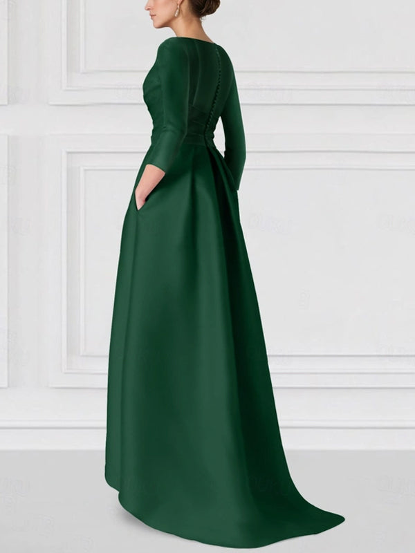 Solid Color Three-dimensional Flowers Midi Dress