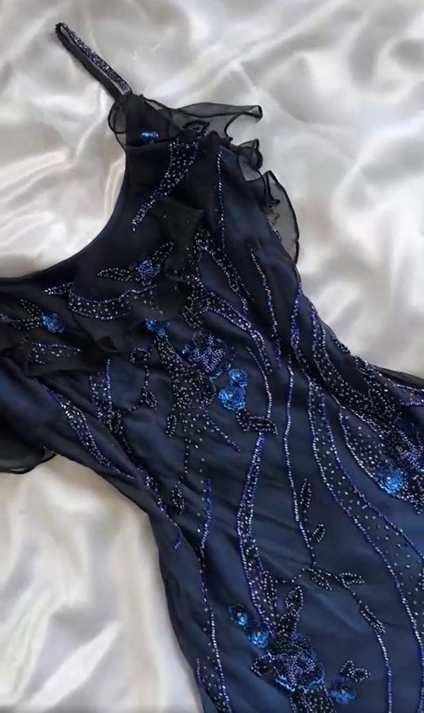 Navy Blue Gorgeous Exquisite Fashion Beaded Charming Long Tulle Elegant Ball Gown Evening Dress Party Dress gh3183