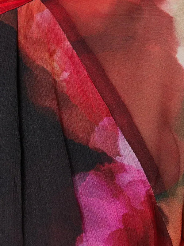 Floral Tie Back Midi Dress