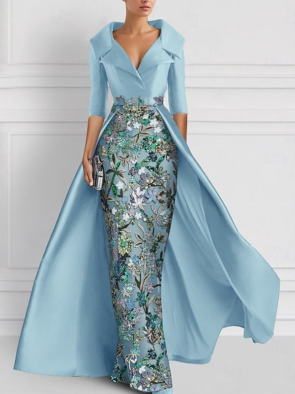 Satin Split Temperament Women's Dress