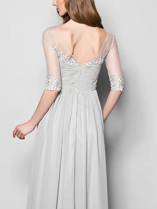 V-neck Solid Color Maxi Dress