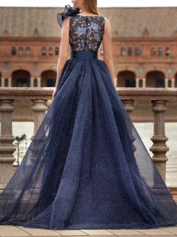 Embroidered Tulle Exquisite Women's Dress