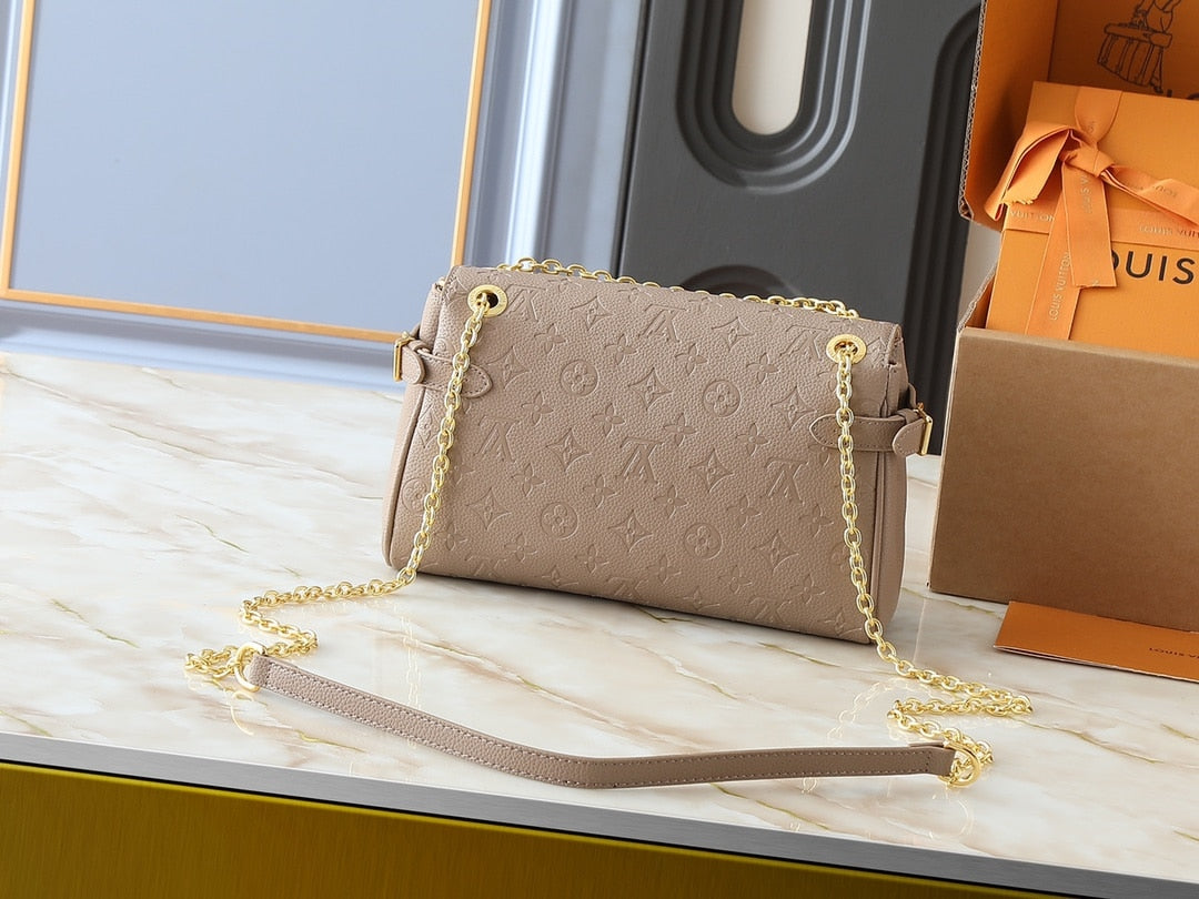 LOUIS VUITTON ANYTIME FLAP BAG TOURTERELLE GRAY 29CM M14973