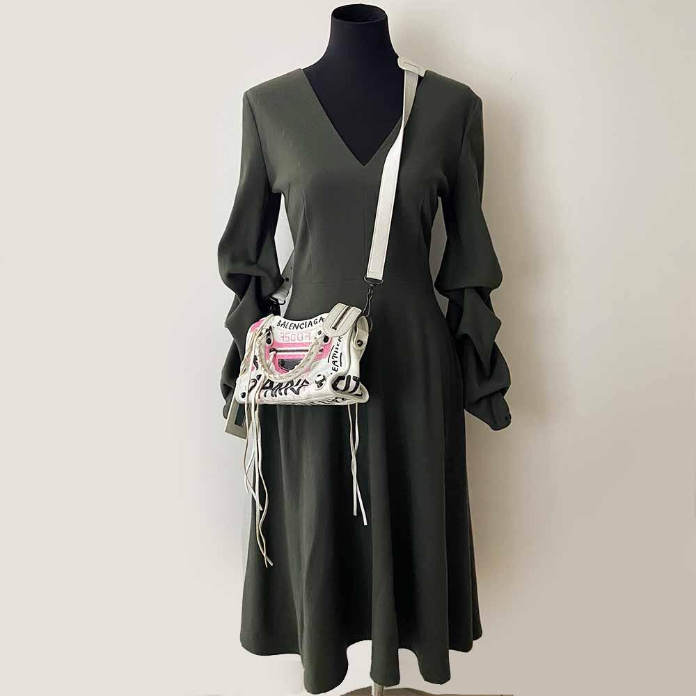 Balenciaga Classic City mini graffiti-printed leather bag