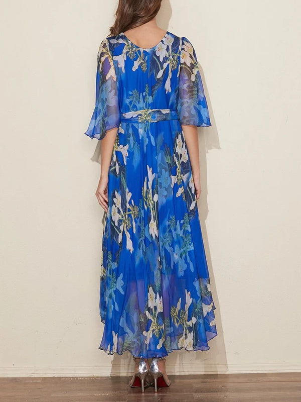 Chiffon Temperament Printed Holiday Women's Dress