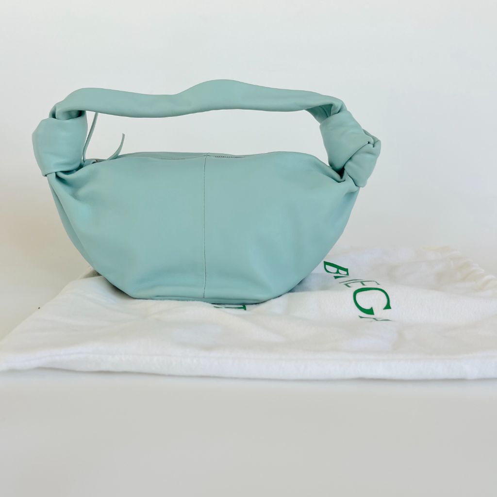 Bottega Veneta Blue Leather Double Knot Hobo