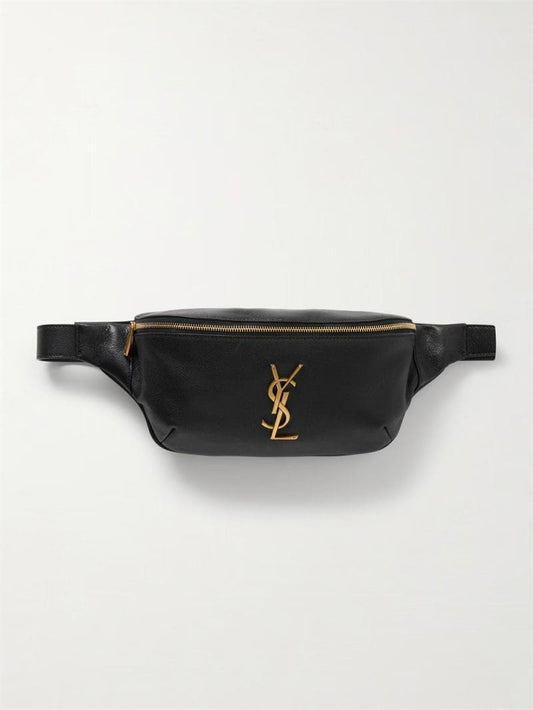 SAINT LAURENT Cassandre textured-leather belt bag