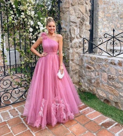 Pink Long Prom Dress, Evening Dress fg2636