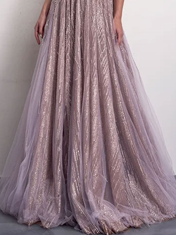 Elegant Mesh Holiday Party Ladies Dress
