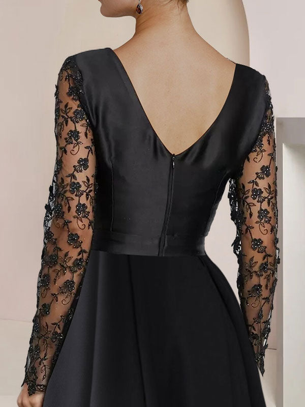 Guest Elegant V-neck And Floor Satin Jumpsuit