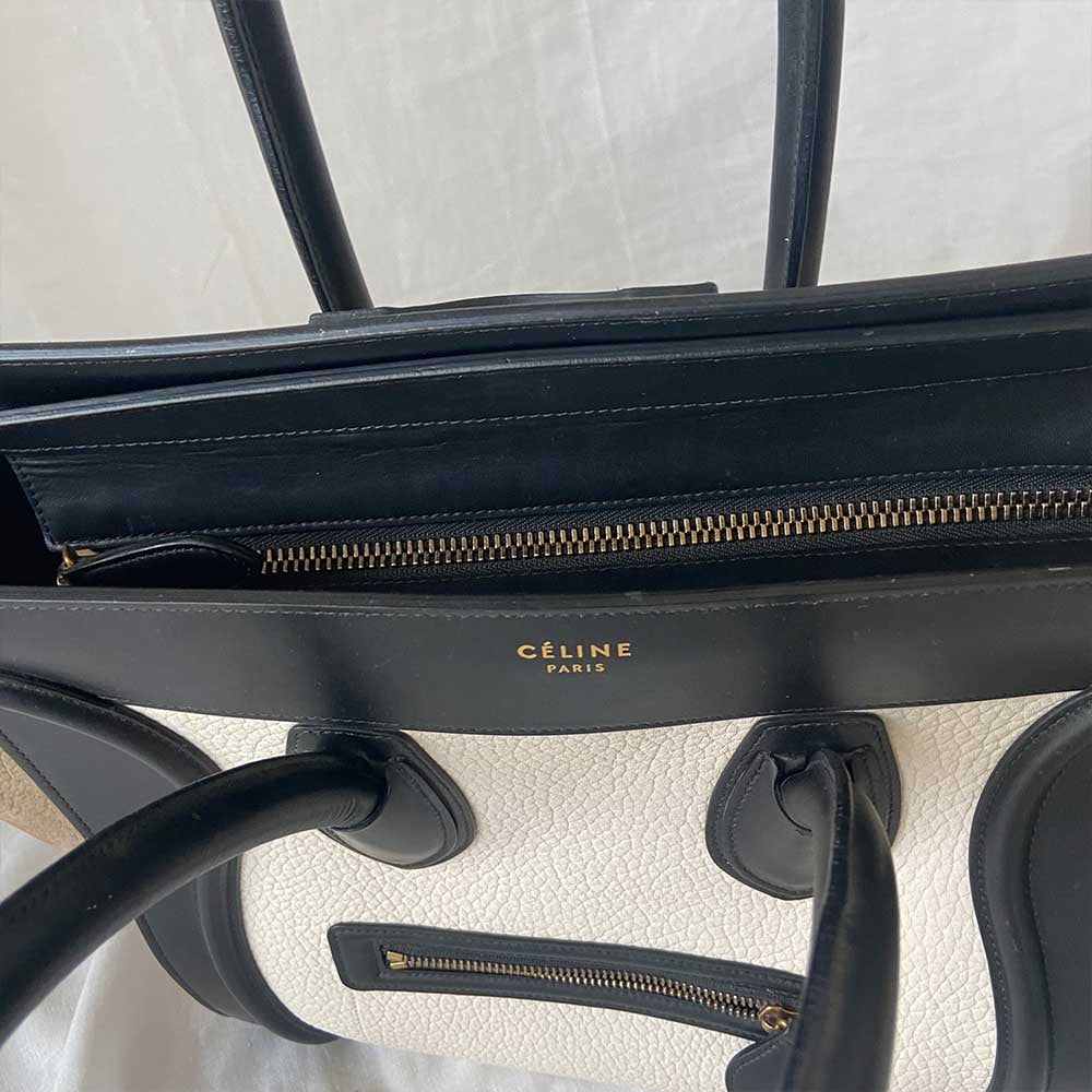 Celine Tricolor Mini Luggage Tote Bag
