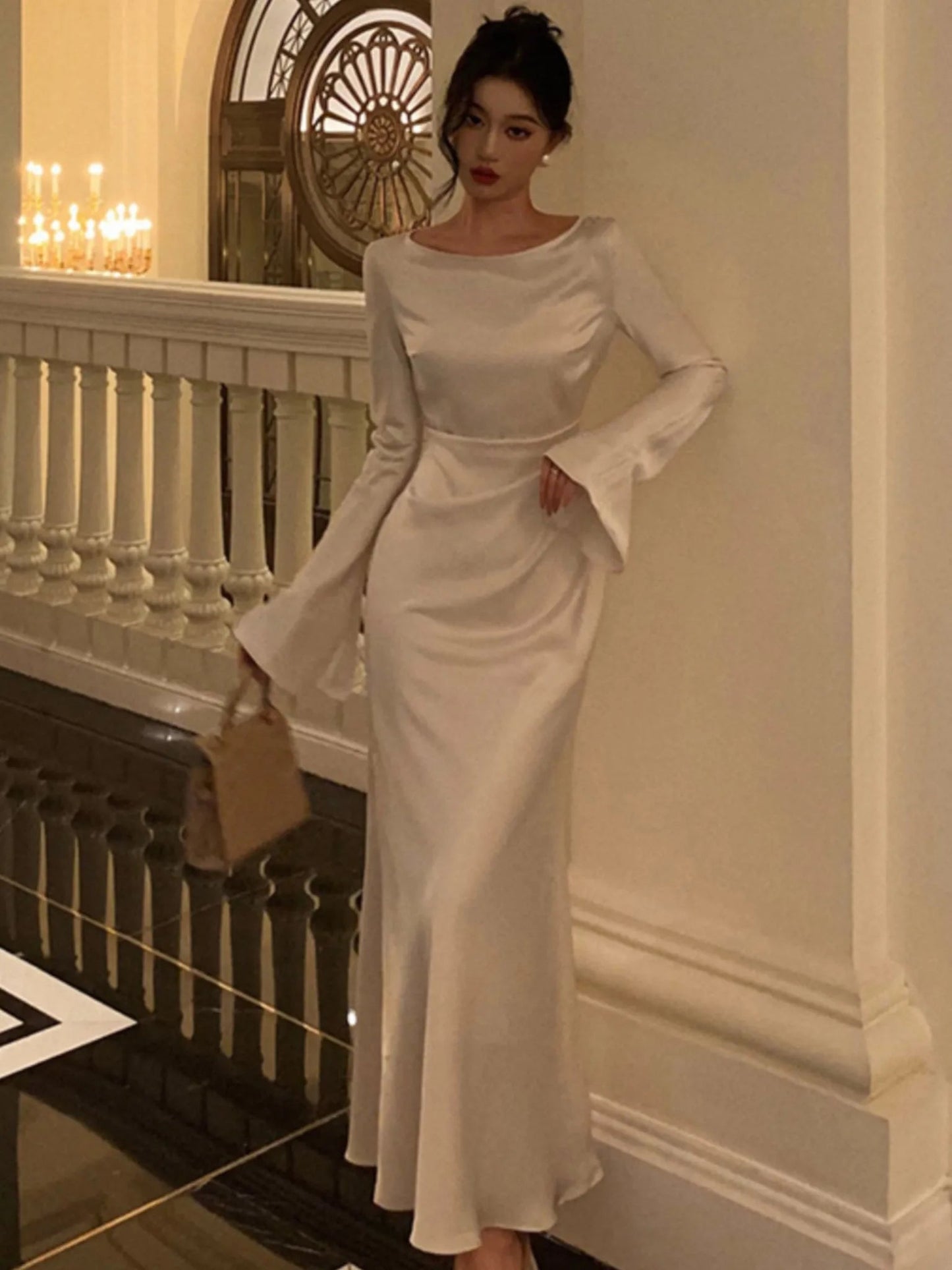 loveedsTM-French Vintage Flare Sleeve Mermaid Dress