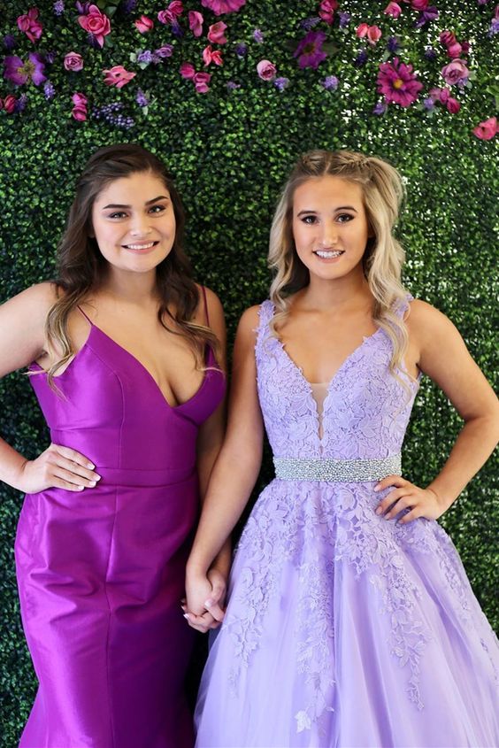 formal lilac prom dresses, ball gown graduation party dresses, modest prom gowns for girls cg10037