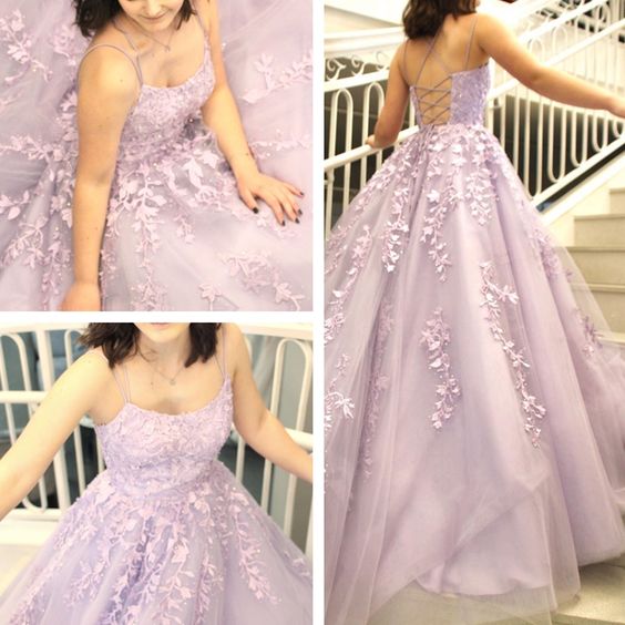 sweet lilac lace appliques 16 dress ball gown prom gowns for girls cg10039