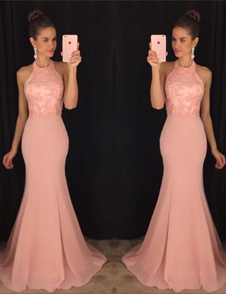 New Style Prom Dress Blush Pink Lace Evening Gowns Prom Gowns Lace Evening Dress cg10561