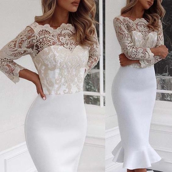 Lace Applique Mermaid Evening Dresses Short Elegant Off The Shoulder Cheap Evening Gown prom dress cg10630
