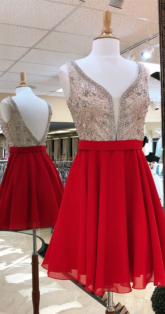 Simple Hoco Dresses,Red Homecoming Dresses cg10668