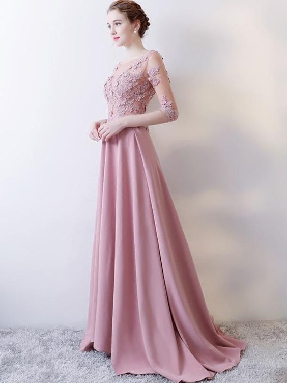 Lace Applique Solid Color O-Neck Backless Elegant Tailing Wedding Dress Evening Dresses Prom Dress cg10916