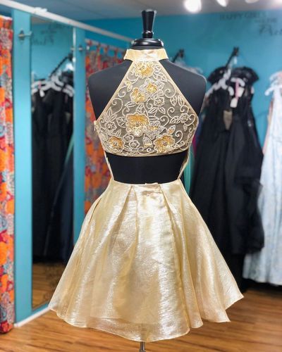 Sexy Halter Short Party Dress, Lace Homecoming Dress cg10918