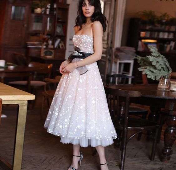 A-Line Spaghetti Straps Prom Dress cg11194