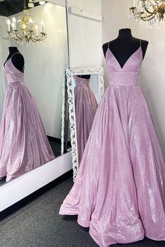 Glitter Prom Evening Dress, Lilac Formal Dress cg11286