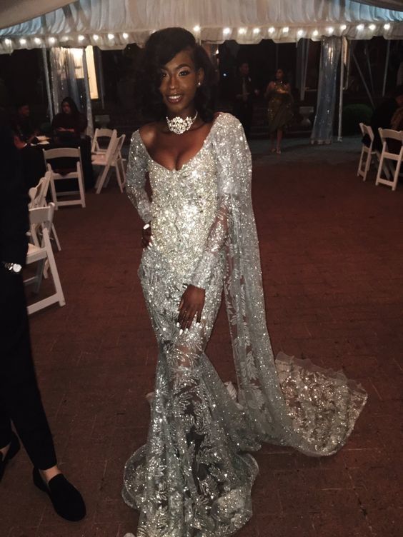 Charming mermaid prom dress , shiny prom dress cg11337