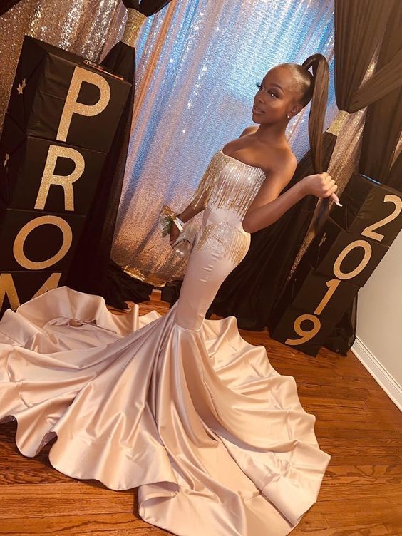 Mermaid Long Prom Dress With Train cg11343