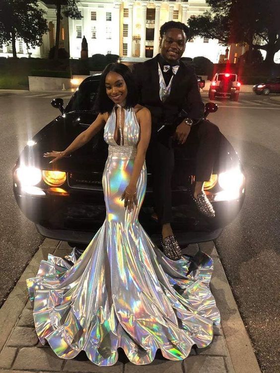 Halter Sparkly Shiny Long Prom Dresses cg11346