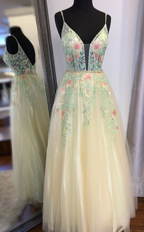 pretty long prom dresses, modest yellow prom gowns cg11513