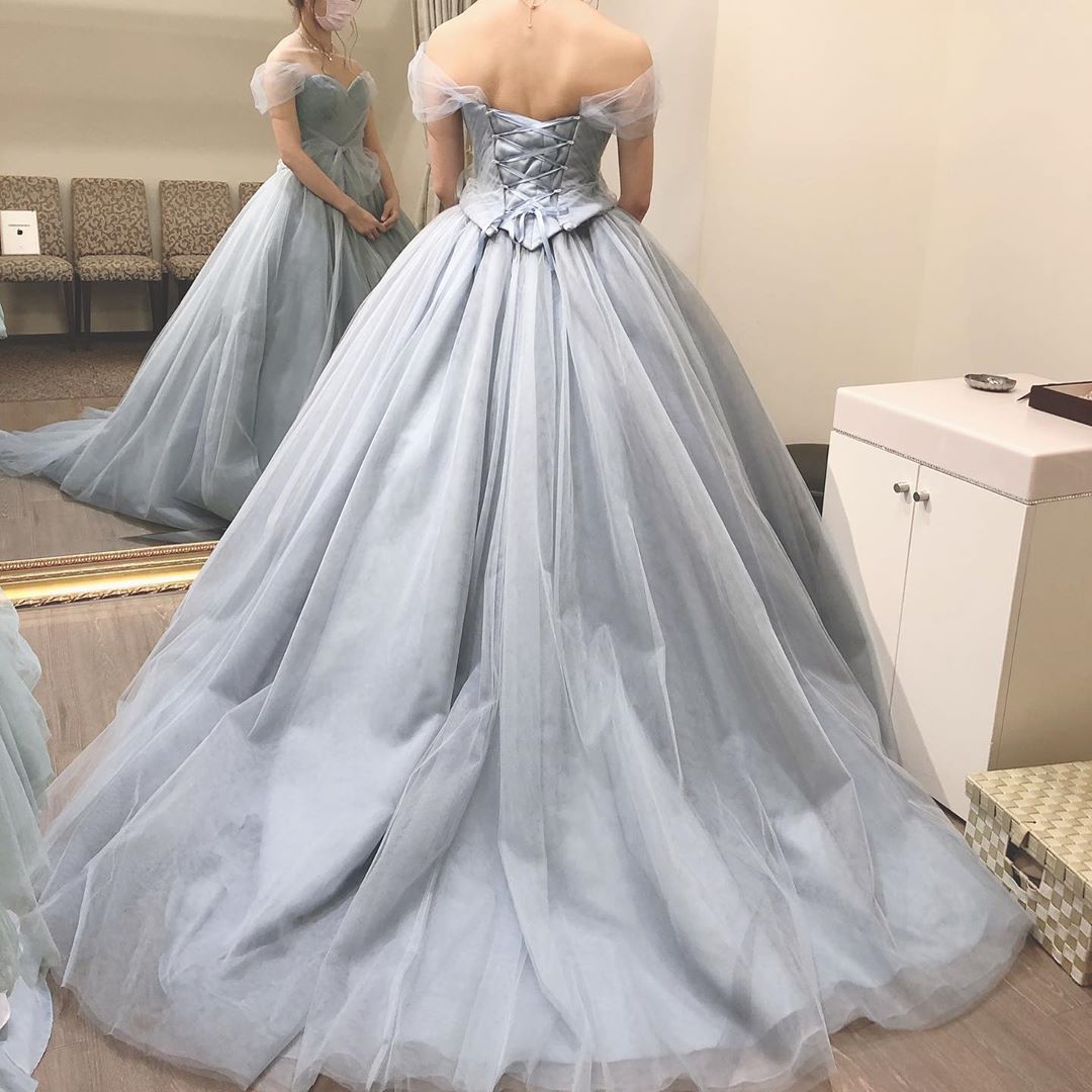 Princess Grey Tulle Long Prom Dress cg11595