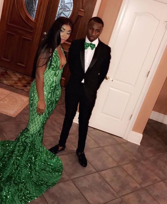 Green Mermaid Long Prom Dress WIth Train cg11602