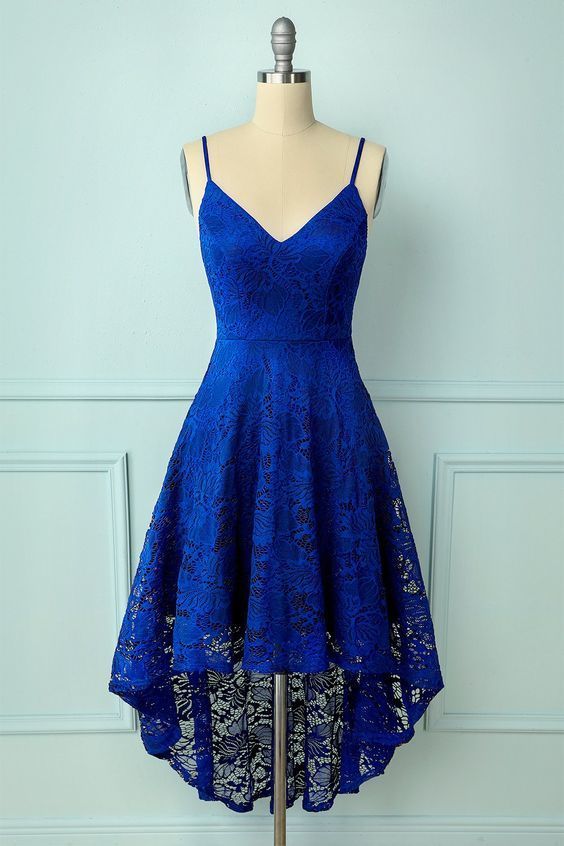 Spaghetti Straps Royal Blue Homecoming Dress cg11711