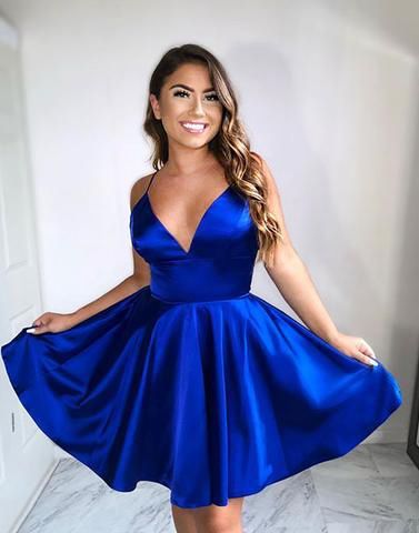 Royal Blue Homecoming Dress cg11871