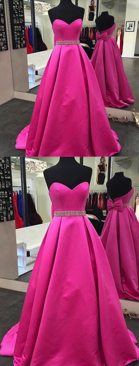 Satin Prom Dress, Sweetheart Prom Dress for Teens cg12053