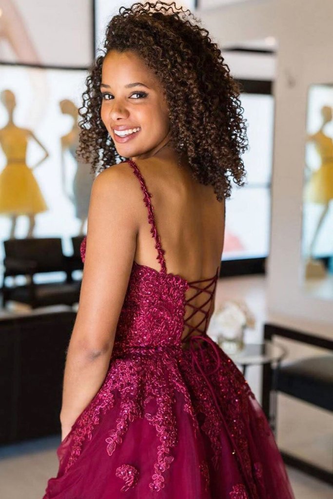Short Maroon Lace Formal Graduation Homecoming Dress cg12104