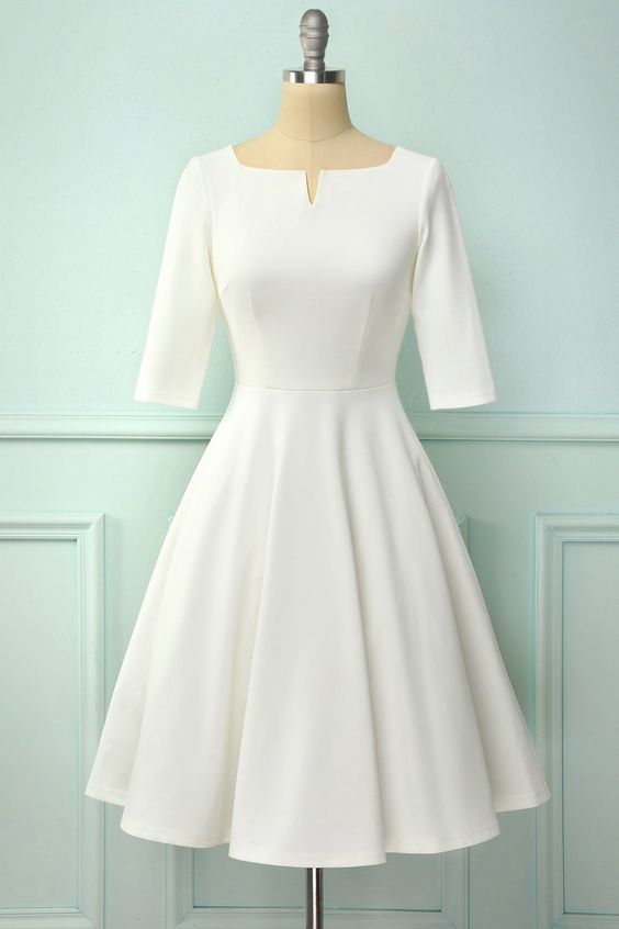 White short sleeves homecoming dress cg12437