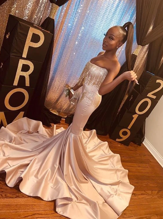 Mermaid Long Prom Dress With Train cg12499