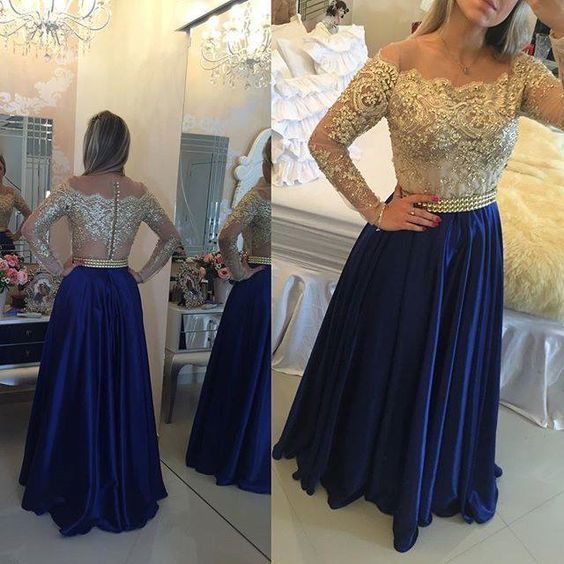 A-Line Hot Sale Charming Long Beading Real Made Prom Dresses cg12538