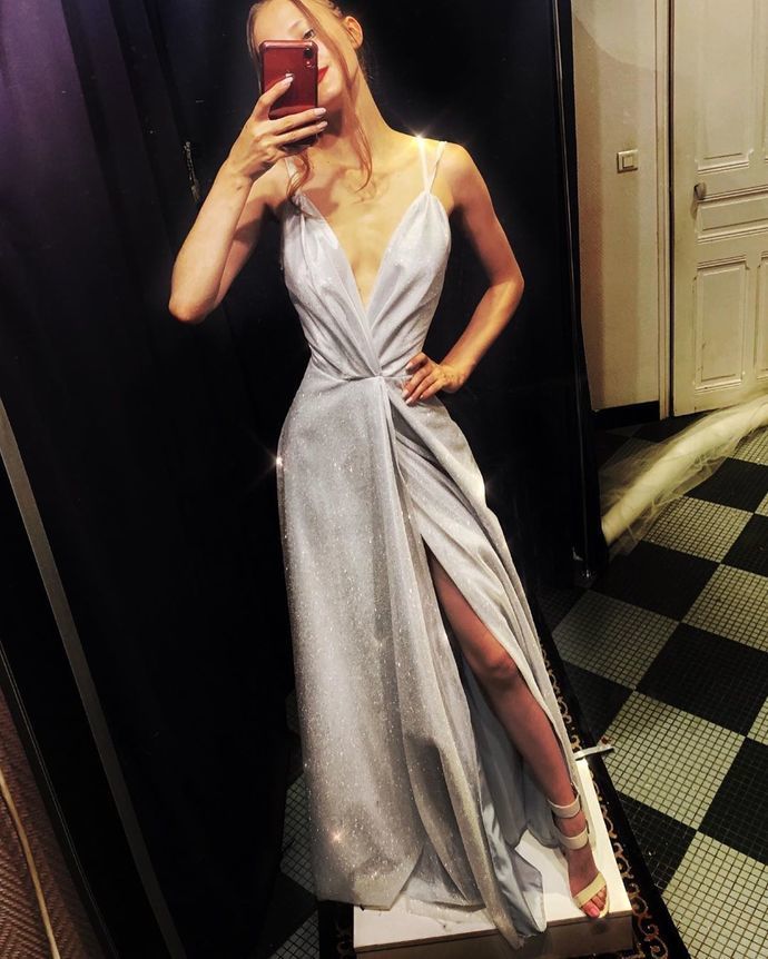 Backless Prom dress, Simple evening dress,prom dresses, cg12552